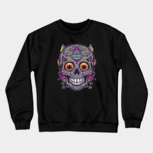 Halloween Dia De Los Muertos Crewneck Sweatshirt